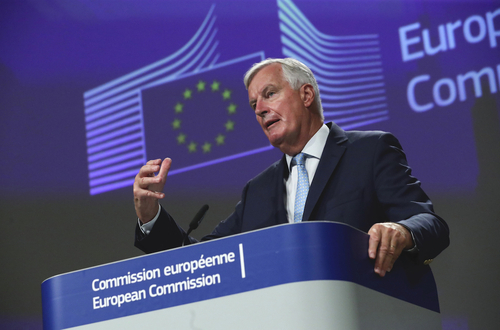 Michel Barnier, the EU’s chief negotiator, speaking Friday after last week’s round in the EU-UK negotiation.