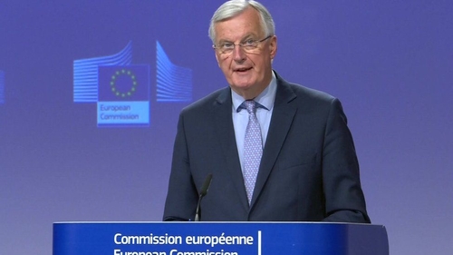 EU chief negotiator Michel Barnier speaking Friday after last week’s round of EU-UK negotiations about their future relationship.