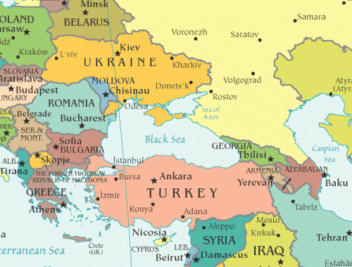 Map of Black Sea Region