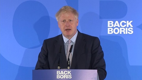 Boris Johnson launching his campaign for the Conservative Party leadership yesterday.