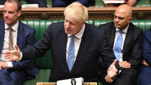 Prime Minister Boris Johnson addressing the House of Commons for the first time on Thursday.
