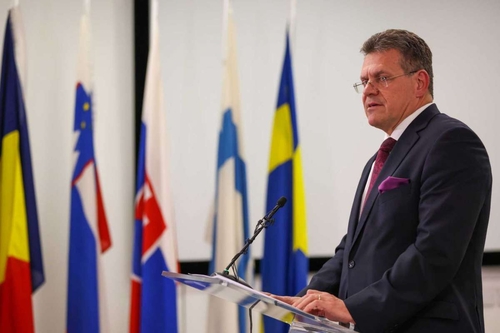 European Commission Vice President Maroš Šefčovič speaking after his meeting in London today with Lord David Frost.