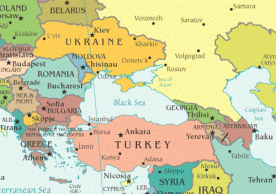 Map of Black Sea Region