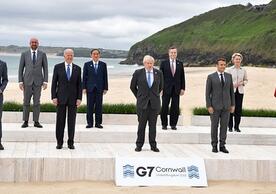 British Prime Minister Boris Johnson and the other G7 and EU leaders at Cornwall last weekend.