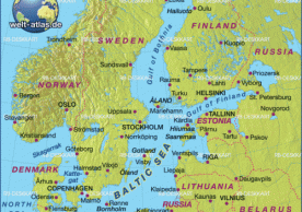 Map image of Baltic Sea region