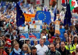 Some of the 700,000 who marched in London Saturday against Brexit and for a “People’s Vote."