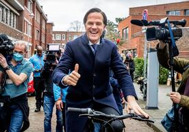 Dutch Prime Minister Mark Rutte going to work after this week’s election.