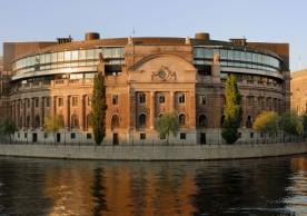 Swedish Riksdag, the seat of the parliament of Sweden.