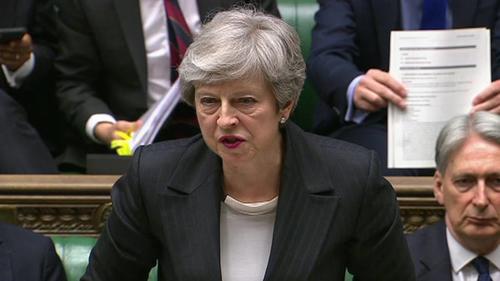 Theresa May presenting her 10-point “New Brexit Deal” to the House of Commons on Wednesday, May 22